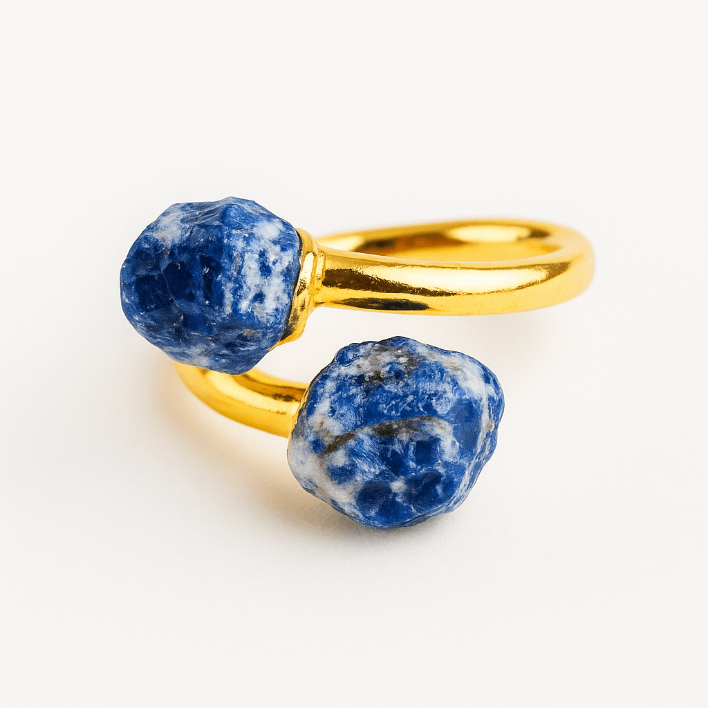 Activeaza-ti vocea interioara – Inel cu dublu Sodalit, piatra comunicarii autentice