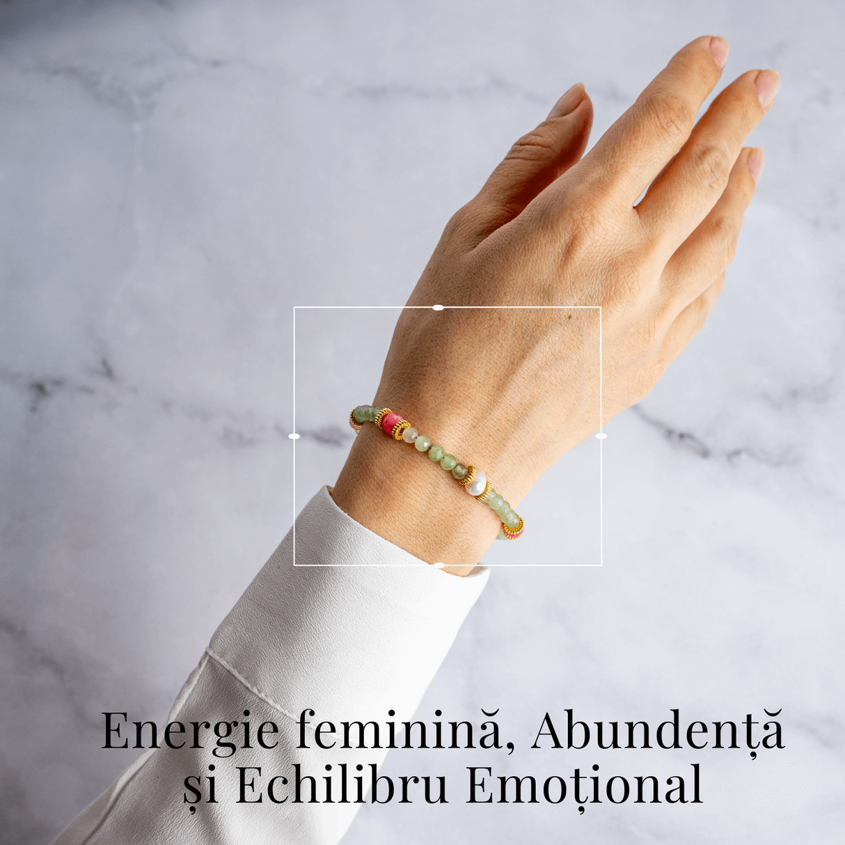 Prosperitate si Feminitate – Bratara cu Cristale de Peridot si Perla