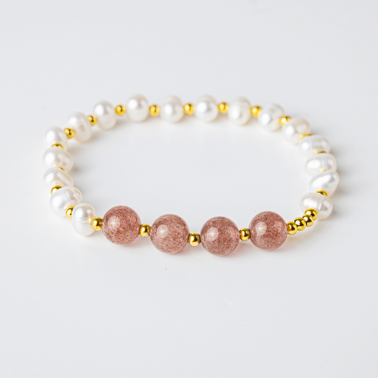 Echilibru Emotional si Puritate – Bratara cu Perle si Cristal capsuna