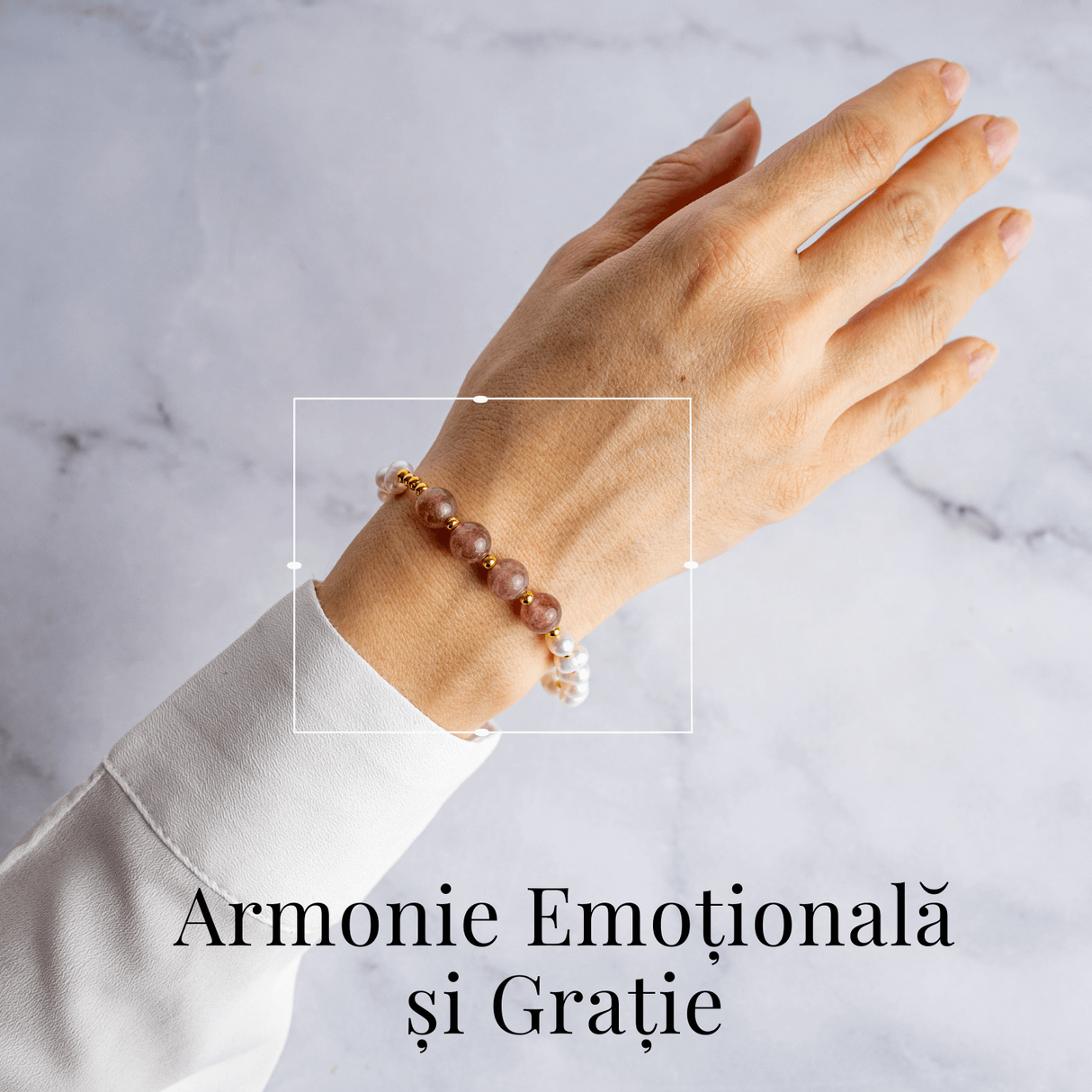Echilibru Emotional si Puritate – Bratara cu Perle si Cristal capsuna