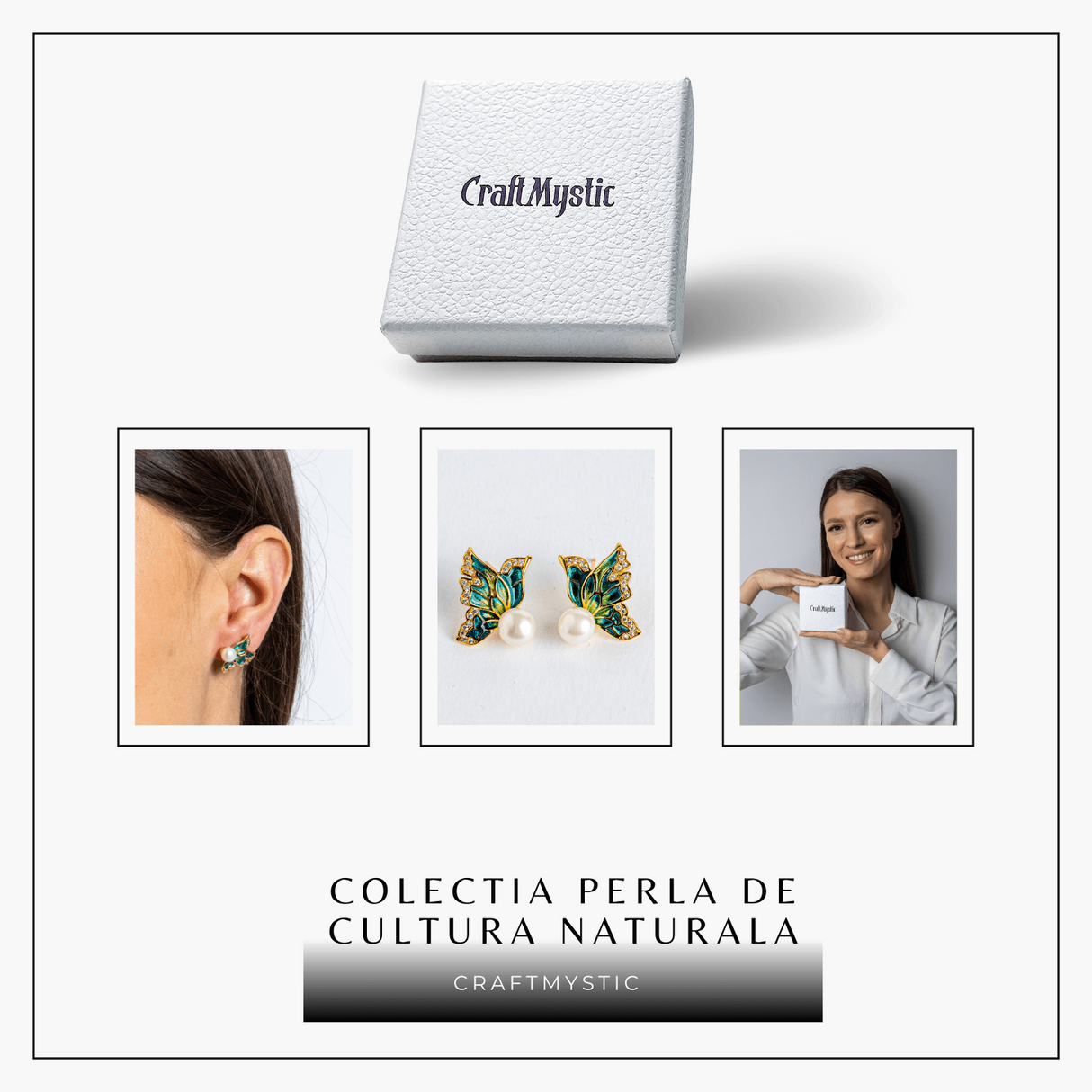 Eleganta care zboara – Cercei cu perla naturala si pasarele aurii