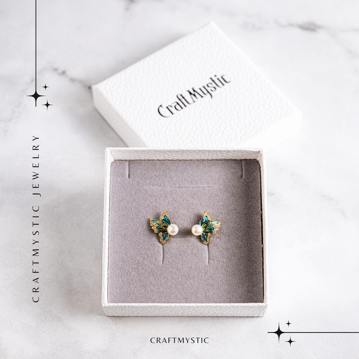 Eleganta care zboara – Cercei cu perla naturala si pasarele aurii