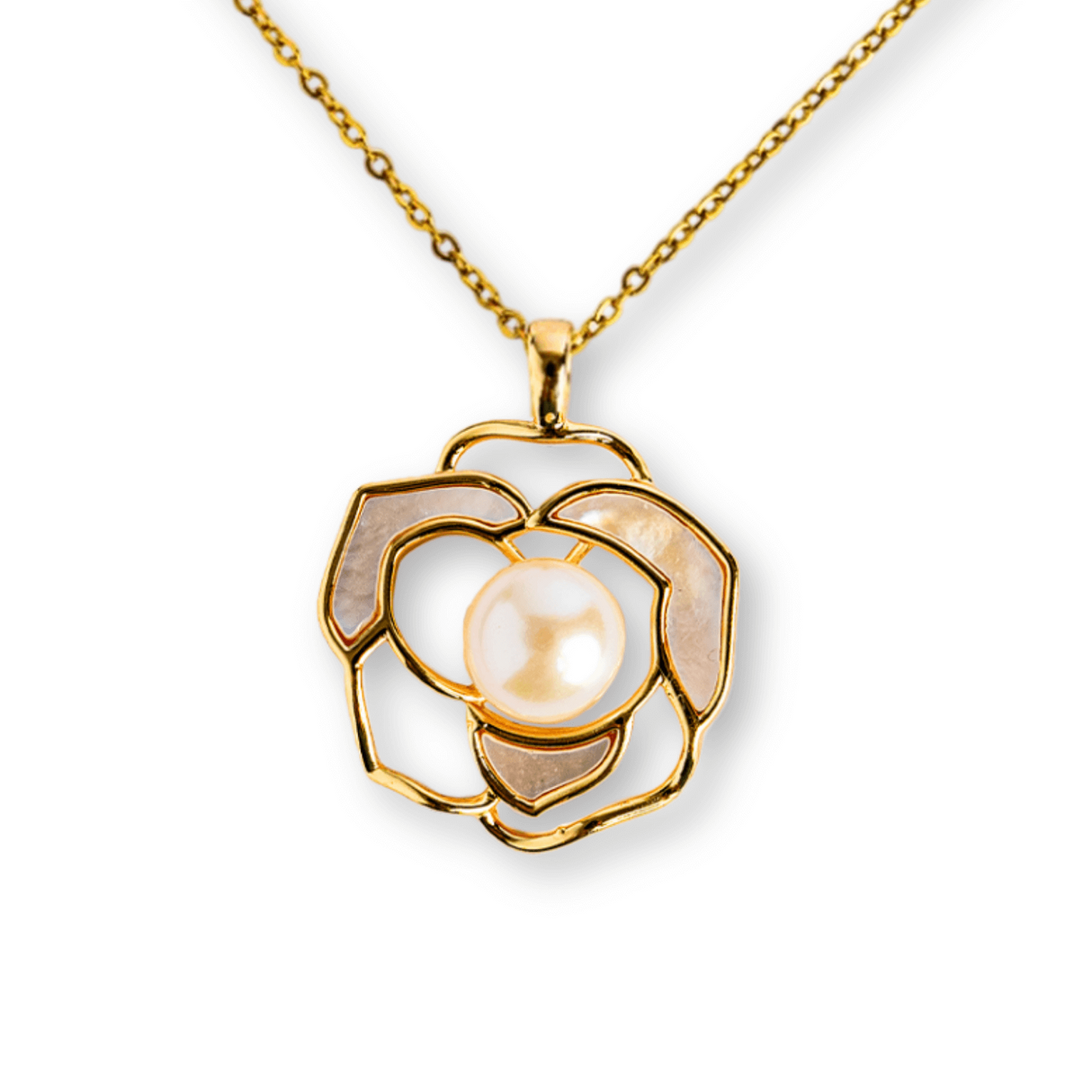 Colier Bijuterie florala cu perla naturala – Simbol al feminitatii autentice