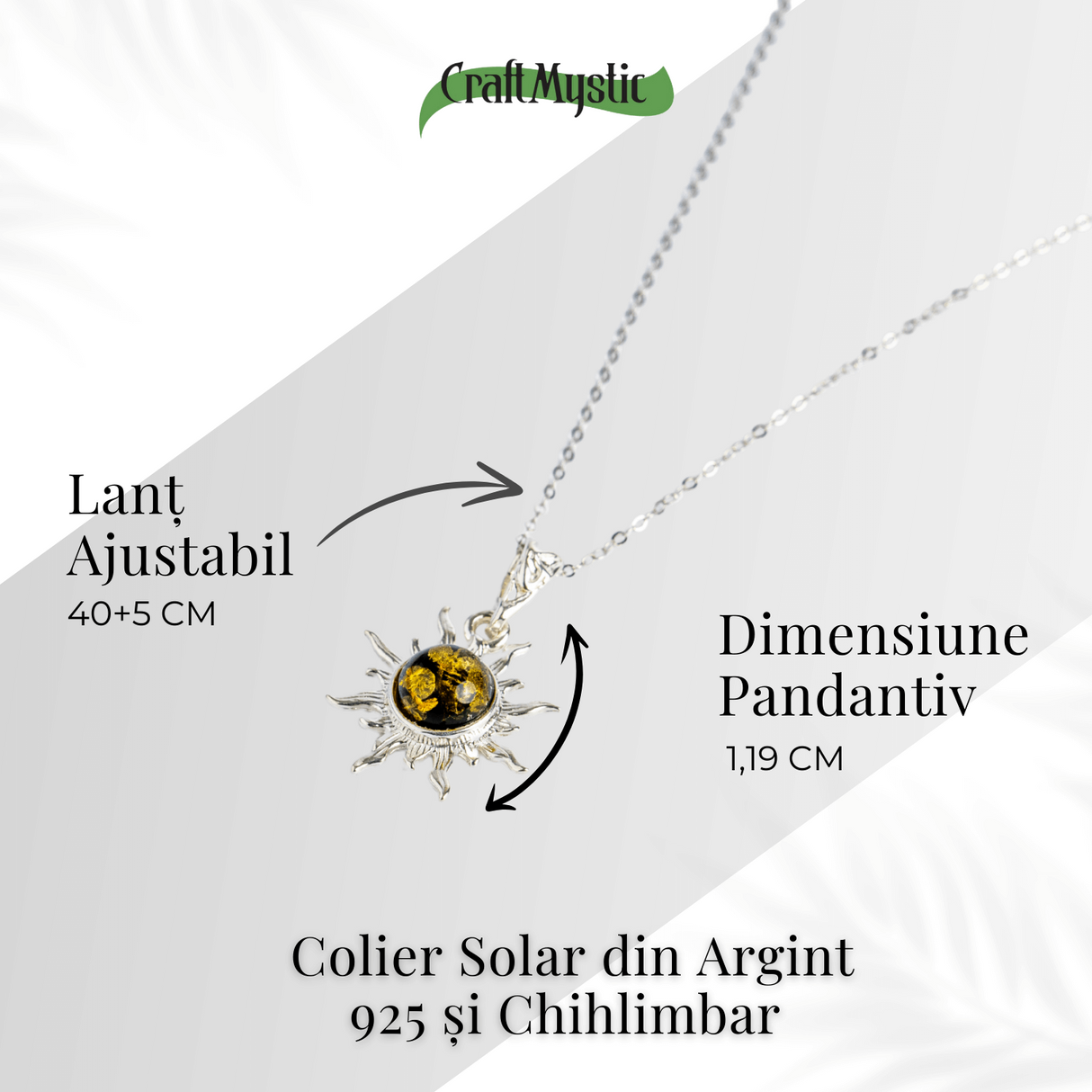 Puterea soarelui – Colier solar din argint 925 cu chihlimbar natural