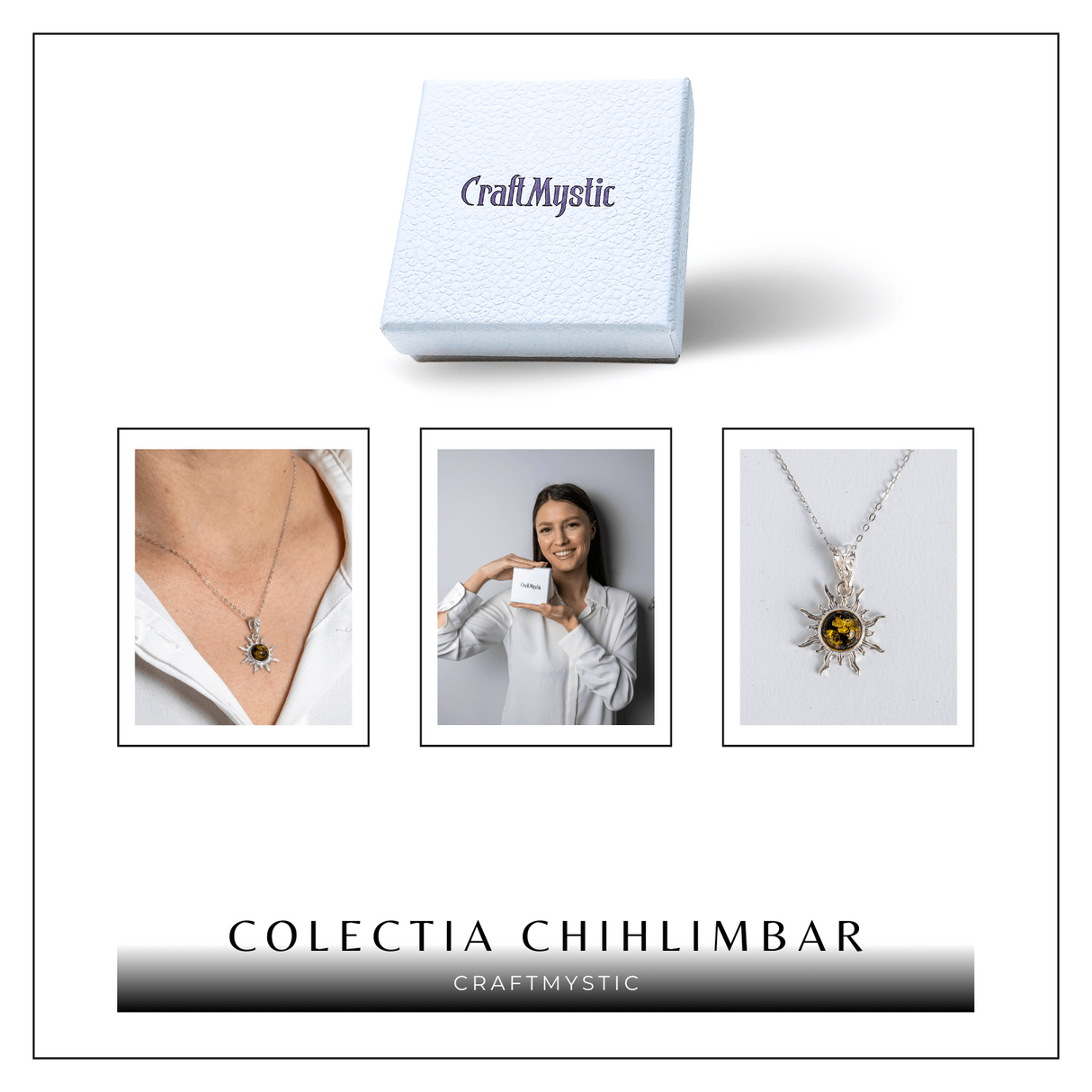 Puterea soarelui – Colier solar din argint 925 cu chihlimbar natural