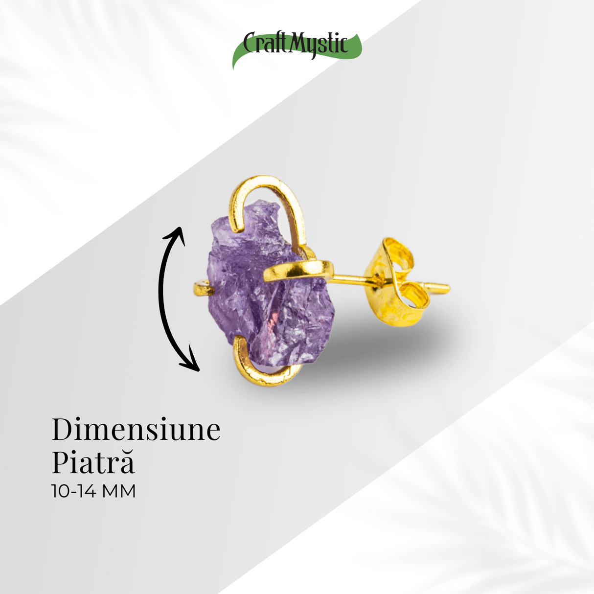 Puterea Linistii – Cercei cu Ametist si Inchidere cu Tija