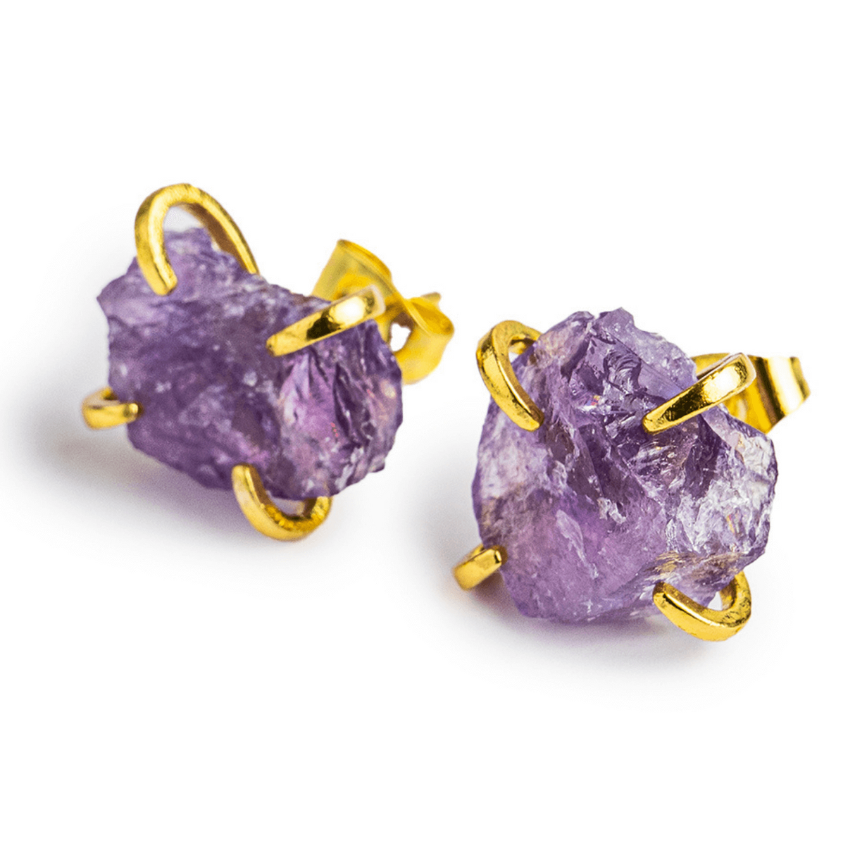 Puterea Linistii – Cercei cu Ametist si Inchidere cu Tija