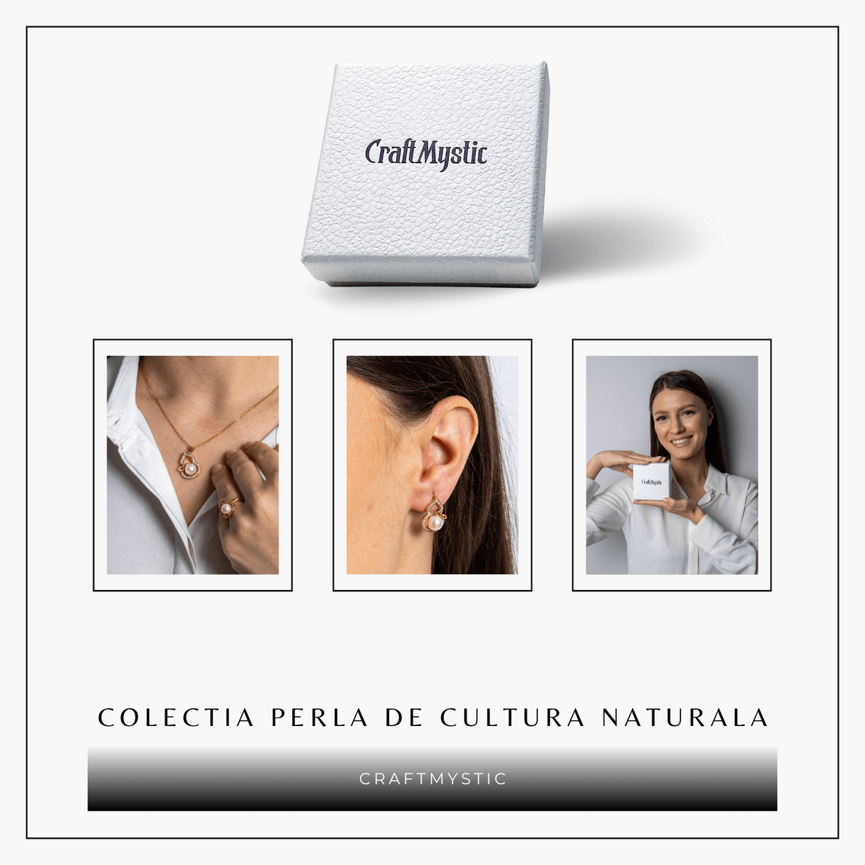 Set elegant cu perla naturala – Stralucire si feminitate intr-un singur gest