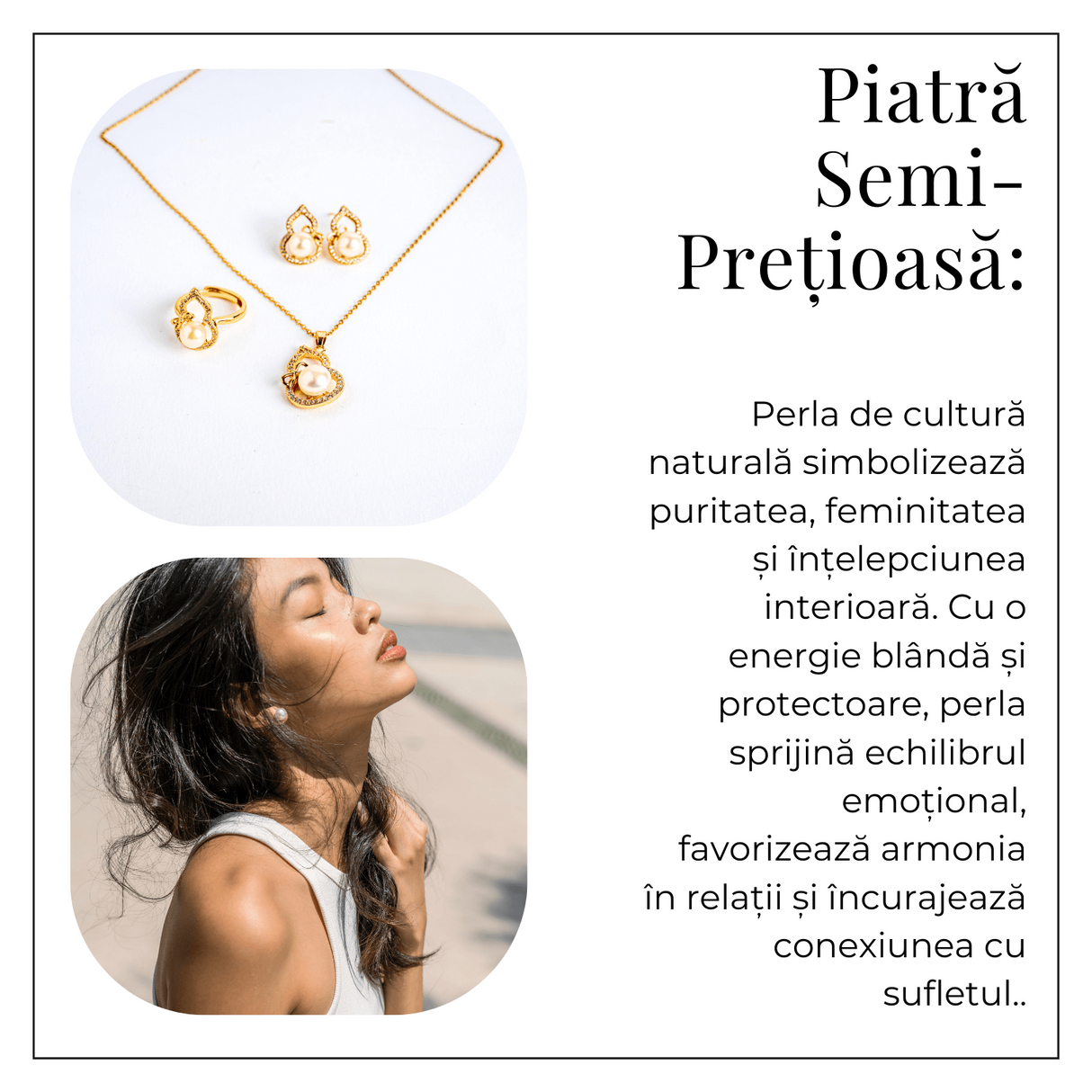 Set elegant cu perla naturala – Stralucire si feminitate intr-un singur gest