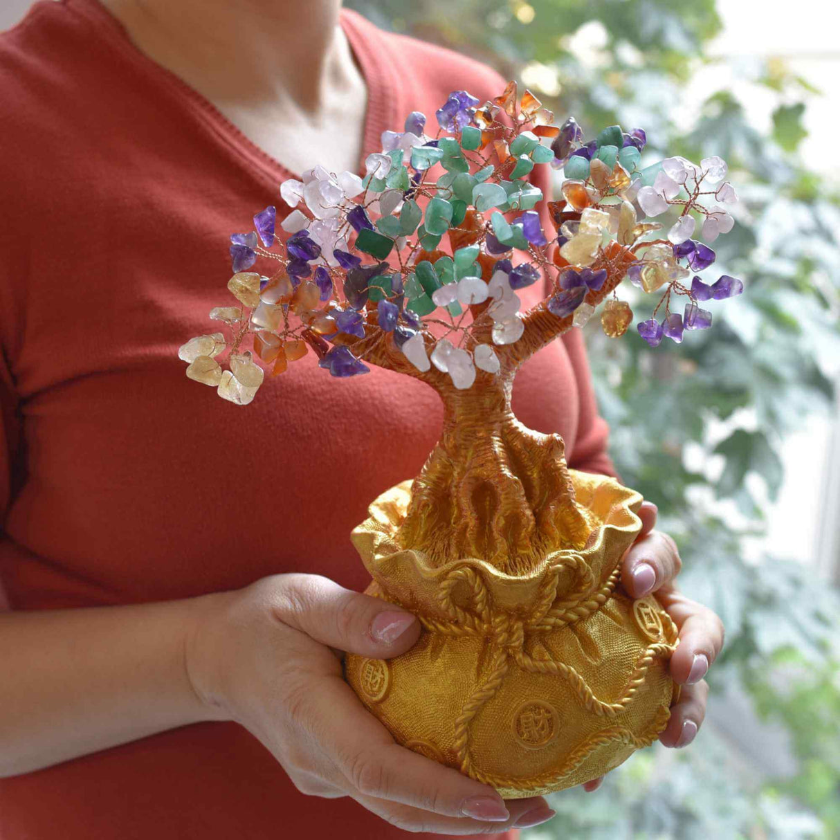 Bonsai cu cristale naturale mixte, supranumit "copacul banilor"