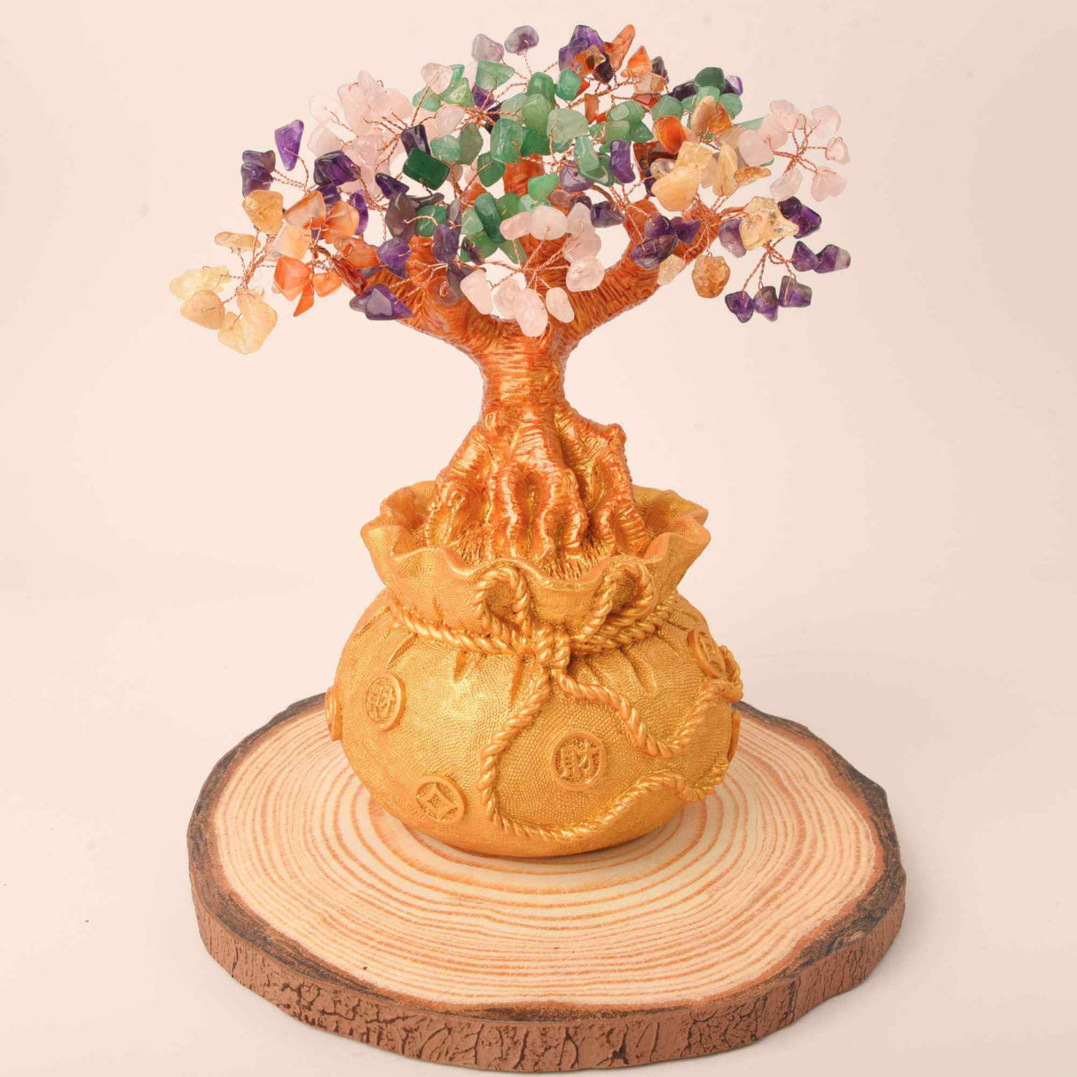 Bonsai cu cristale naturale mixte, supranumit "copacul banilor"