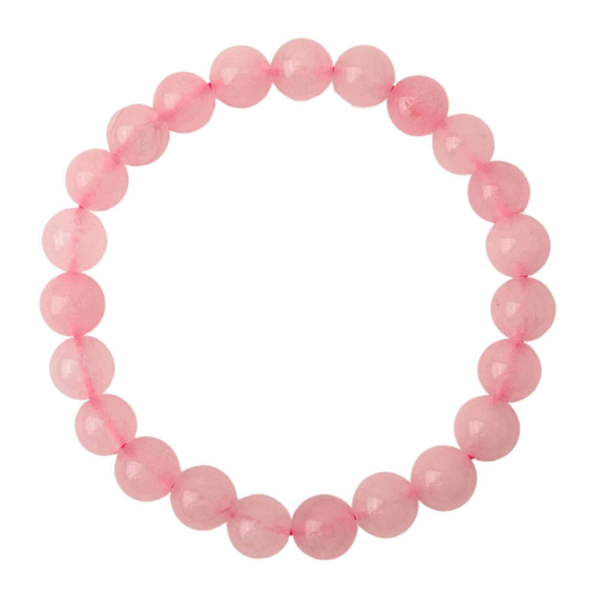 Bratara Elastica cu Margele de 8mm din Cuart Roz, Circumferinta 17 cm - Bijuterie Terapeutica si Cadou Elegant"