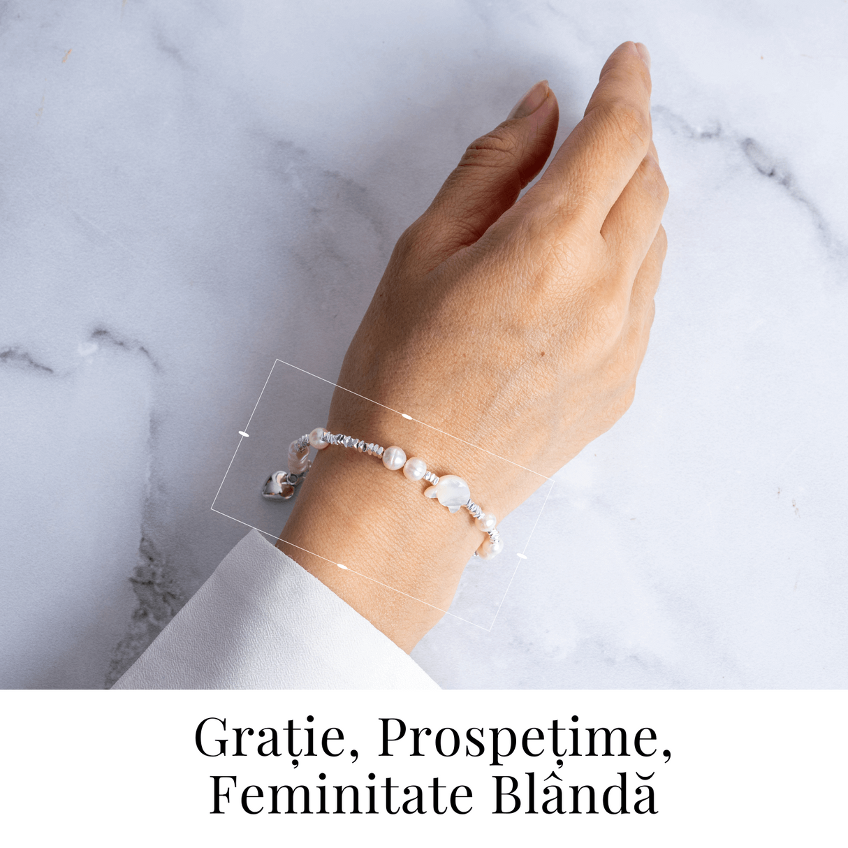 Feminina, fina si cu noroc – Bratara cu perle si pisicuta din scoica