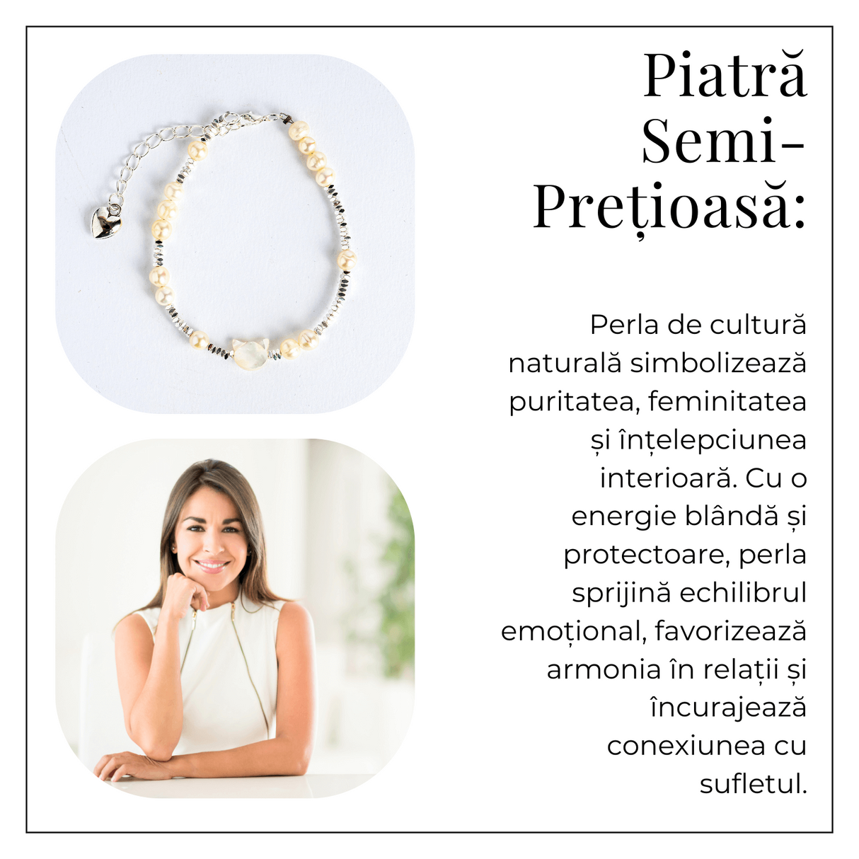 Feminina, fina si cu noroc – Bratara cu perle si pisicuta din scoica