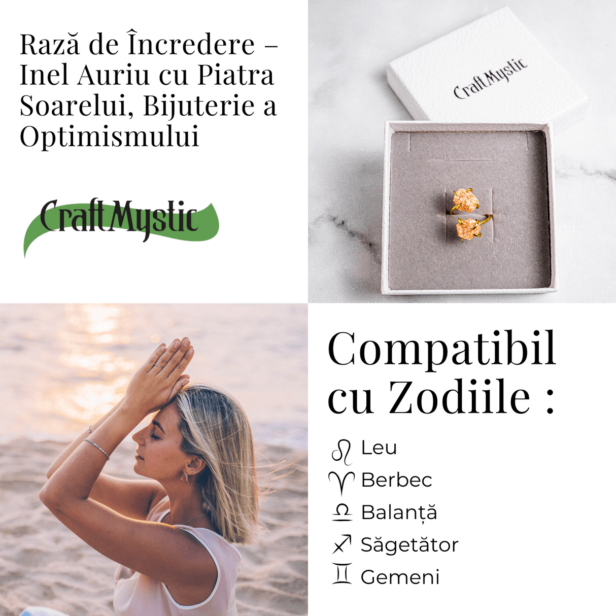 Raza de incredere – Inel Auriu cu Piatra Soarelui, Bijuterie a Optimismului