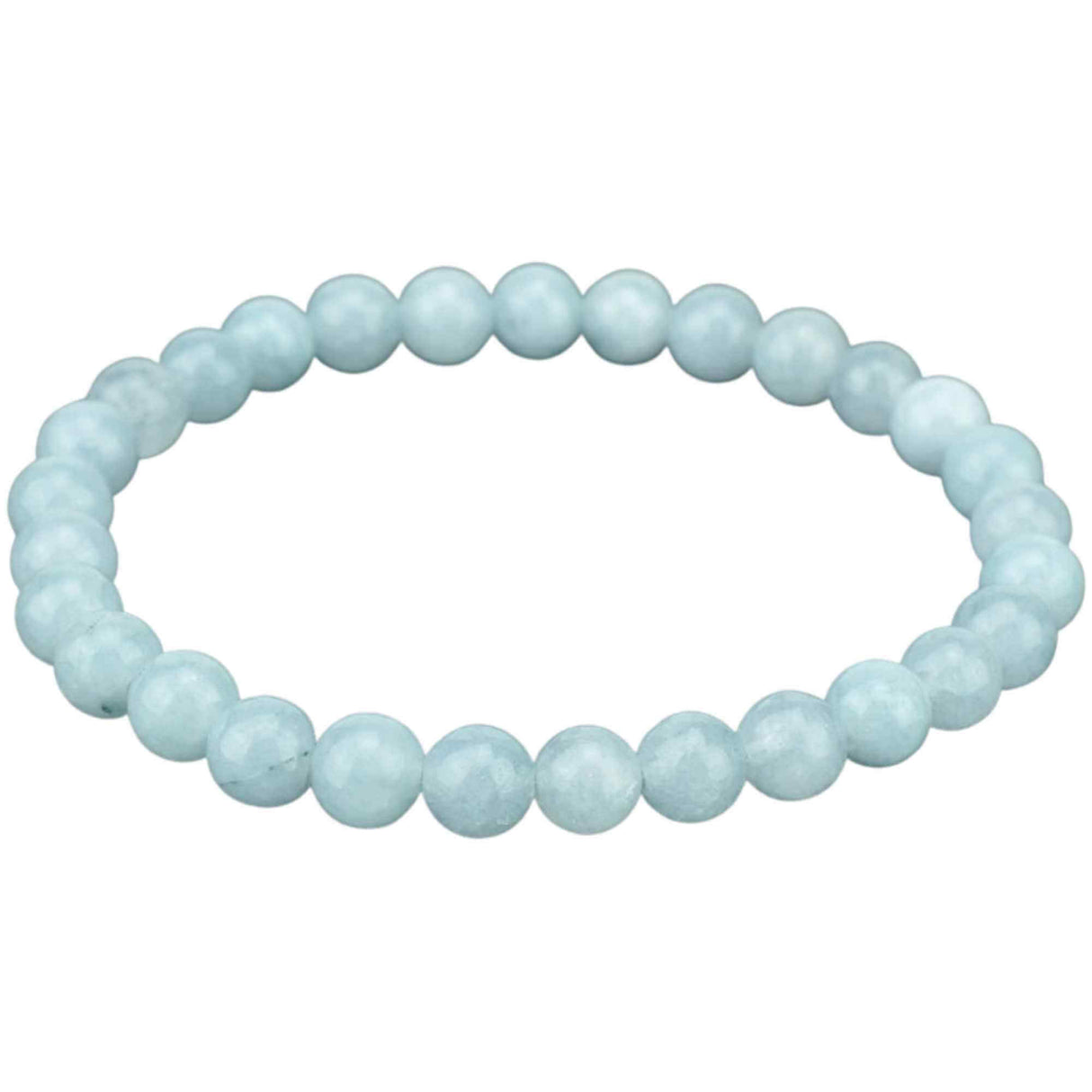 Bratara din cristal natural acvamarin pentru barbati si femei - Bratara elastica cu margele de 6mm acvamarin natural Aduce noroc Cadouri pentru ziua mamei