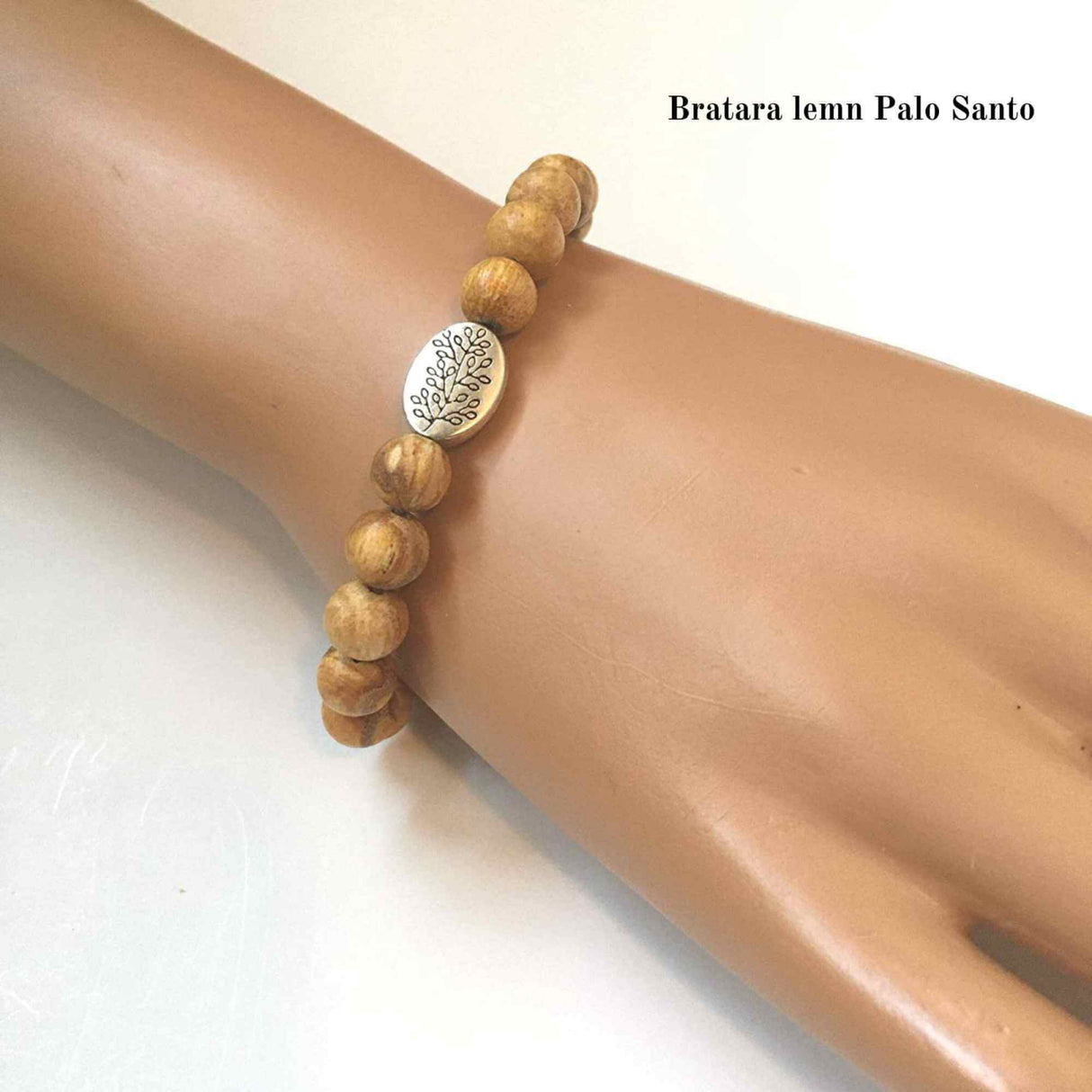 Bratara Artizanala din Palo Santo pentru Protectia impotriva Energiilor Negative, Cadou de Bunastare si Yoga