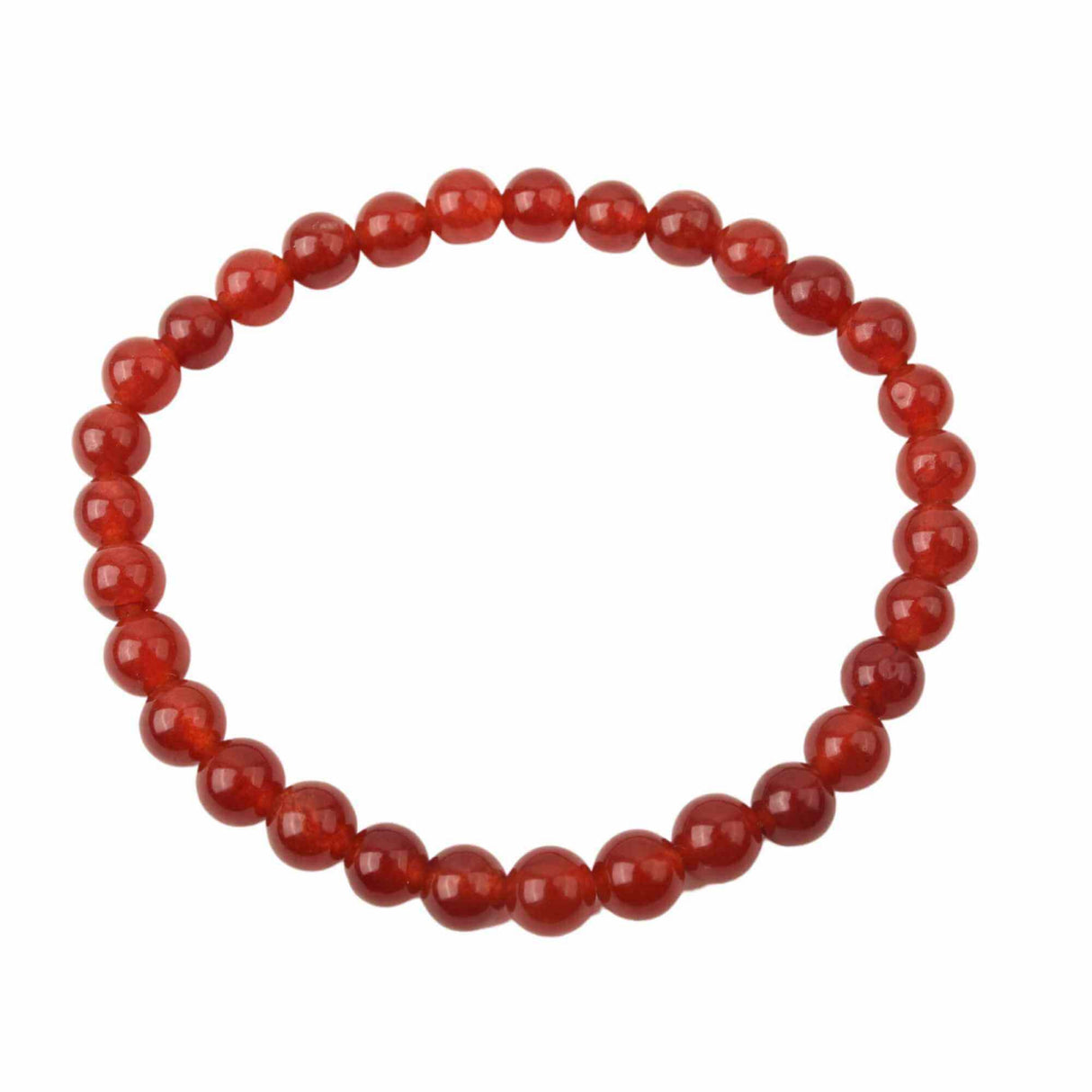 Bratara elastica cu margele 6mm din pietre naturale Carneol pentru barbati si femei -