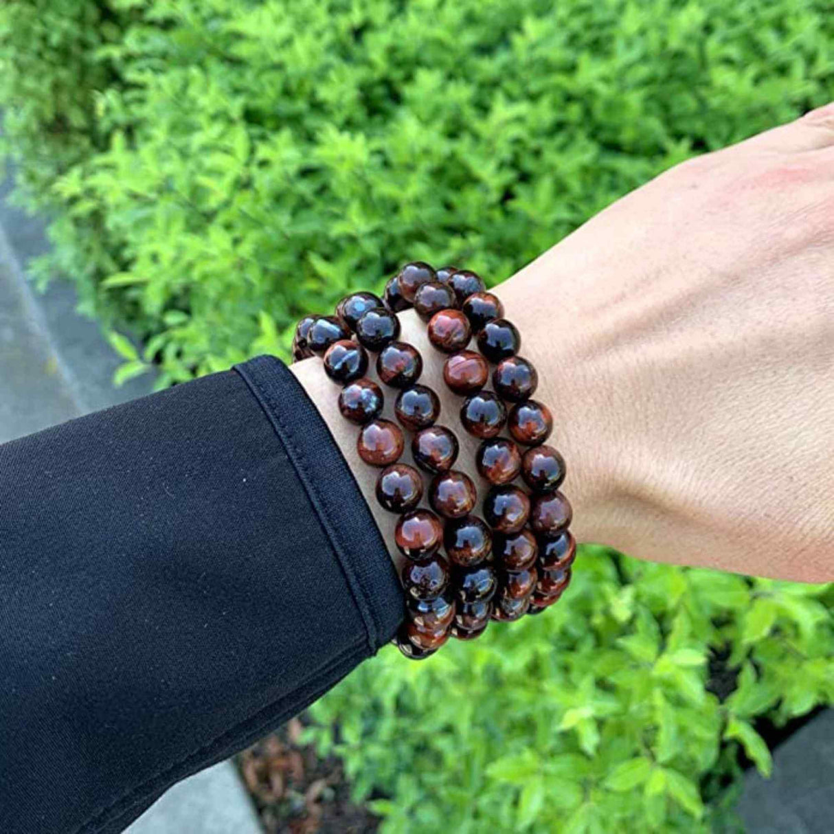 Bratara din piatra semipretioasa Ochi de Tigru Rosu Dragon's Eye