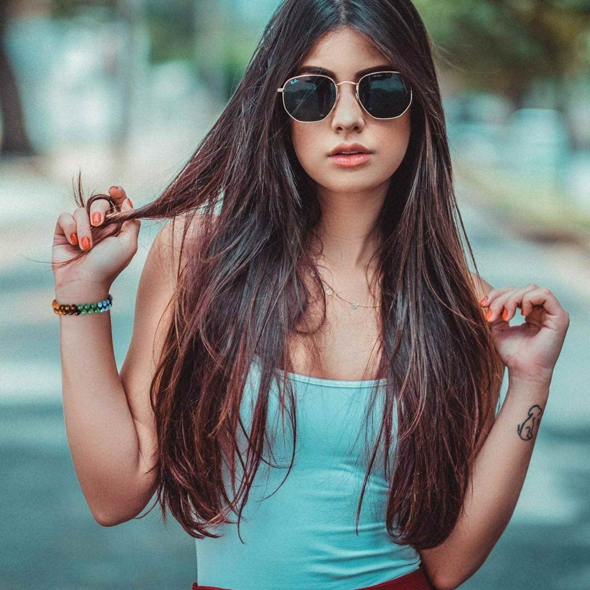 Bratara dubla 7 chakra cu pietre semipretioase naturale cu pigment de culoare de 6 mm – Bratara pentru meditatie