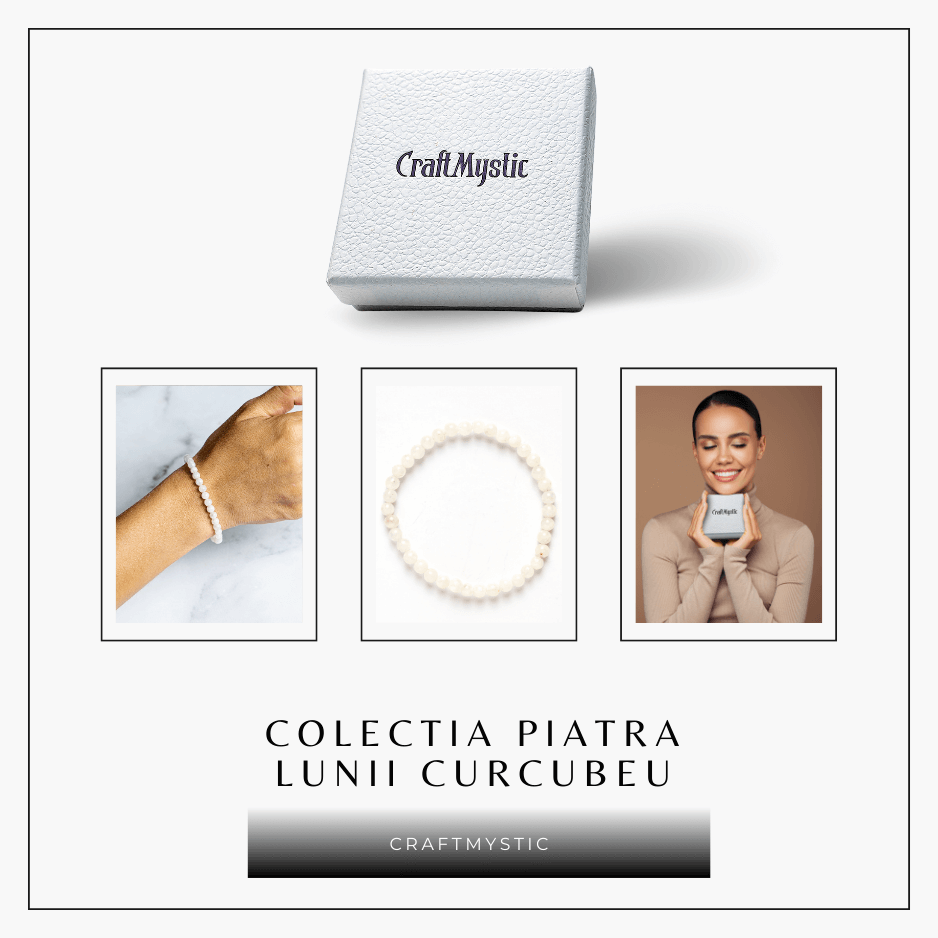 Bratara elastica cu margele 5mm naturale Piatra a Lunii Curcubeu – Echilibru si Intuitie