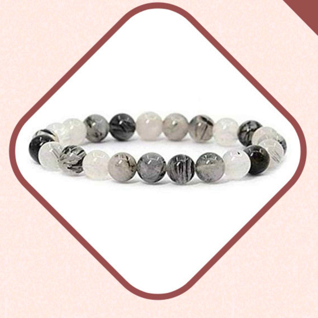 Bratara de Manifestare - Bratara Manuala din Rutil Negru Natural 8mm