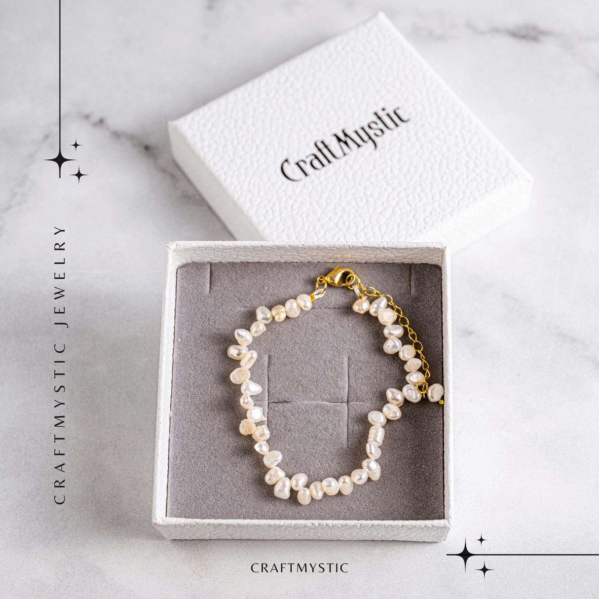 Bratara boho chic cu perle baroce – Feminitate si rafinament