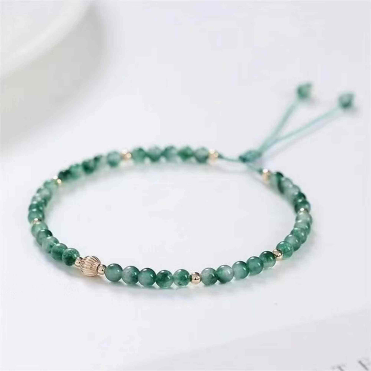 Bratara reglabila cu mini margele piatra semipretioasa naturala Calcedonia