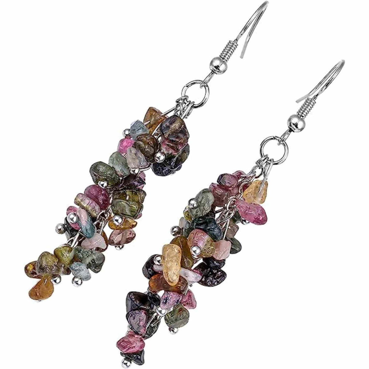 Cercei cu pietre semipretioase naturale din turmalina polisate pentru femei