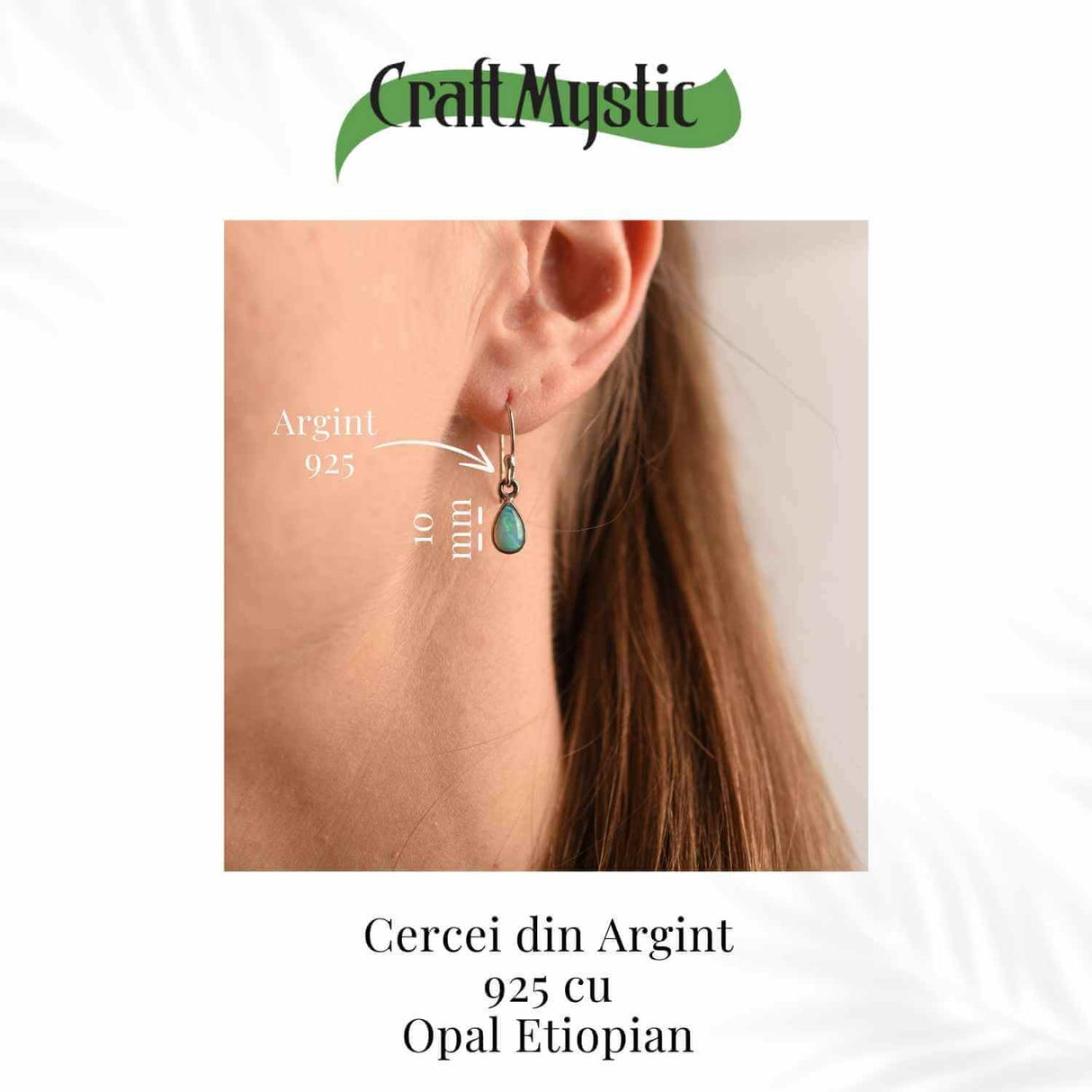 Cercei Argint 925 cu Opal Etiopian