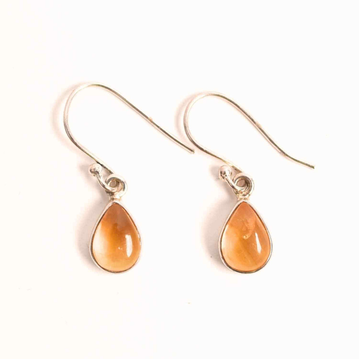 Cercei Argint 925 cu Citrin Natural forma de lacrima- Energie și Prosperitate