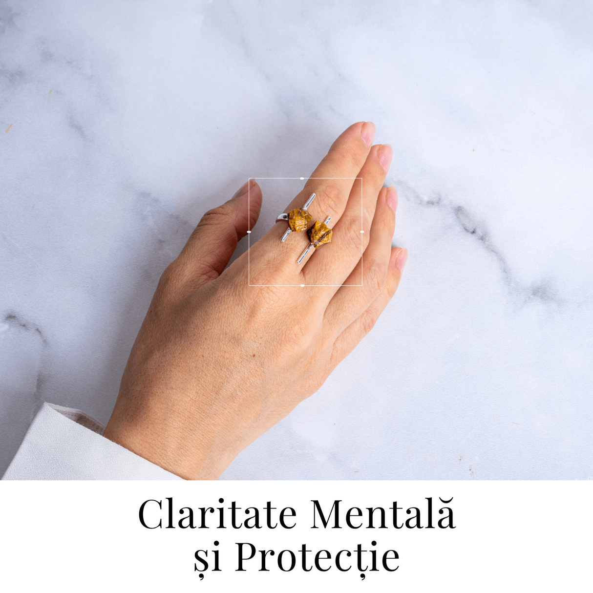 Focus si incredere in sine – Inel argintiu cu ochi de tigru brut