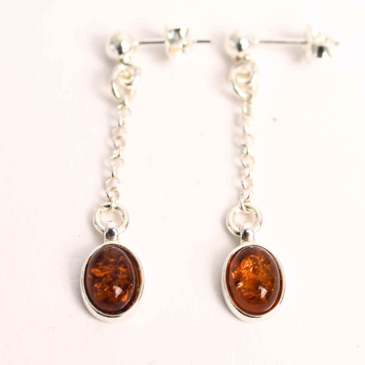 Cercei lungi din argint 925 cu chihlimbar natural – Energie si Rafinament