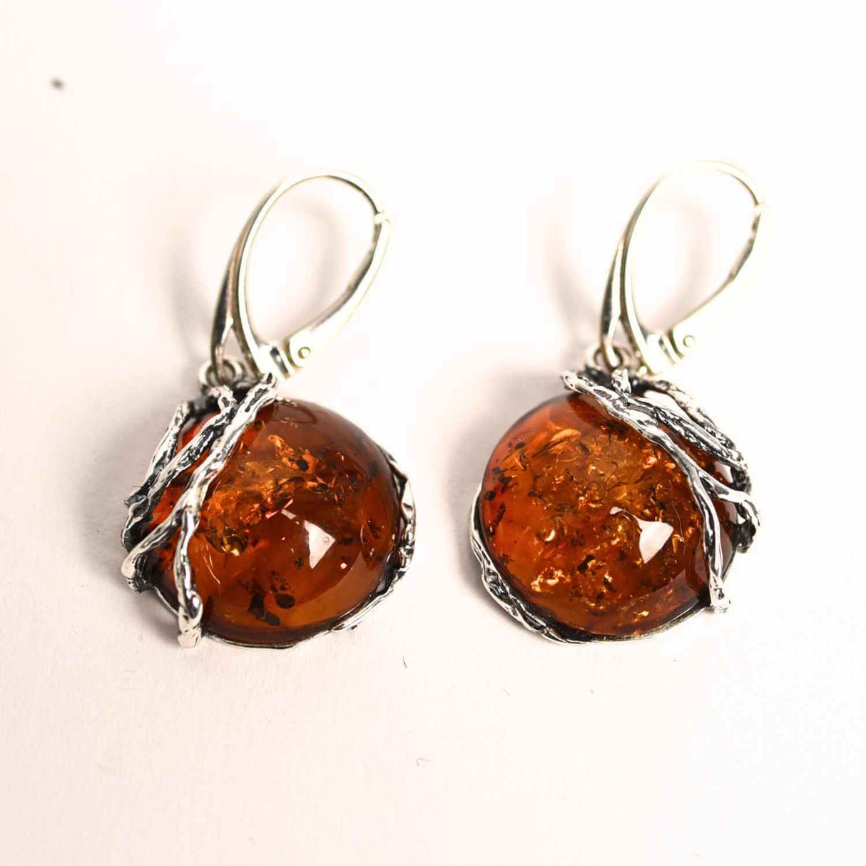 Cercei Argint 925 cu Chihlimbar - Eleganta si Protectie Naturala