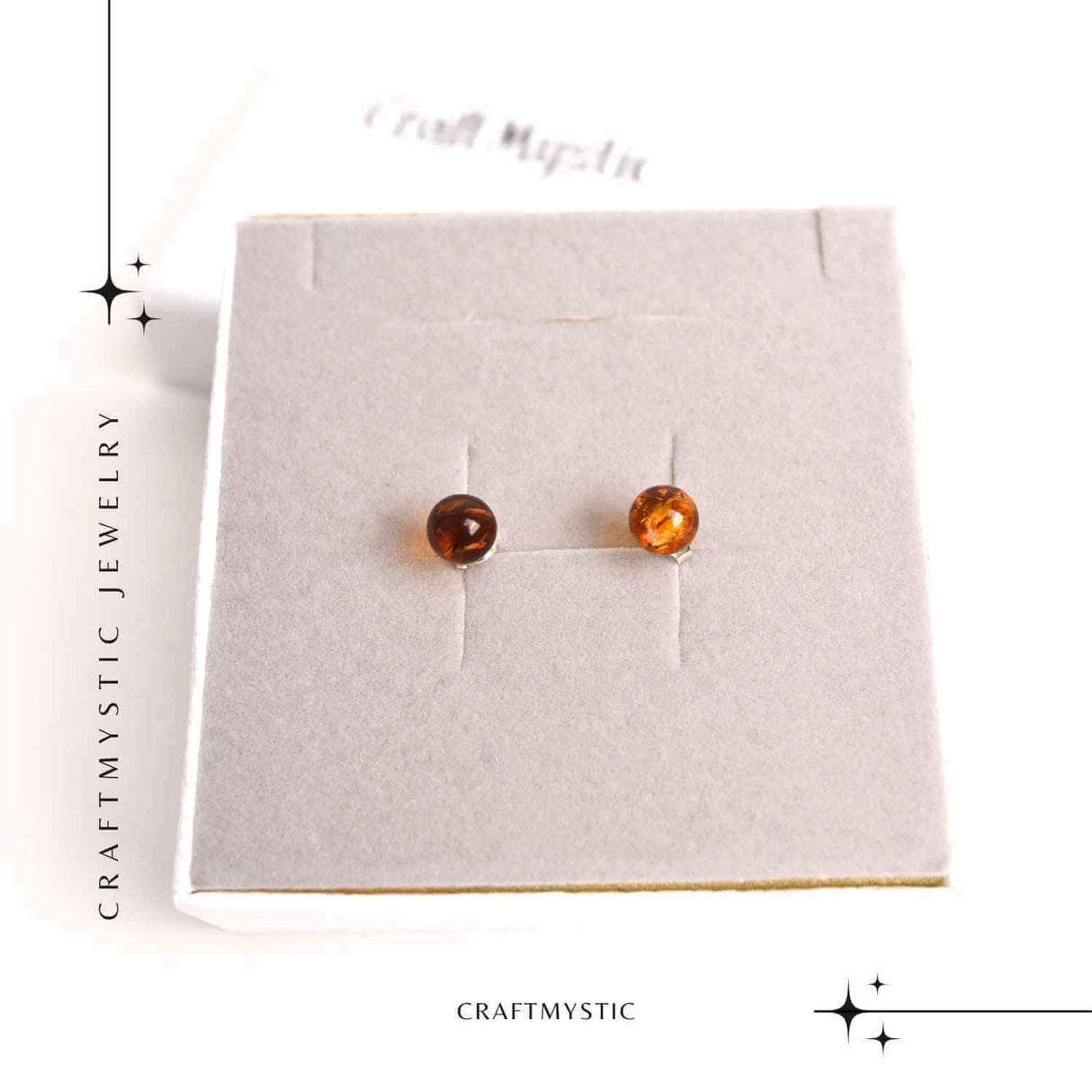 Cercei Argint 925 cu Chihlimbar Bobita