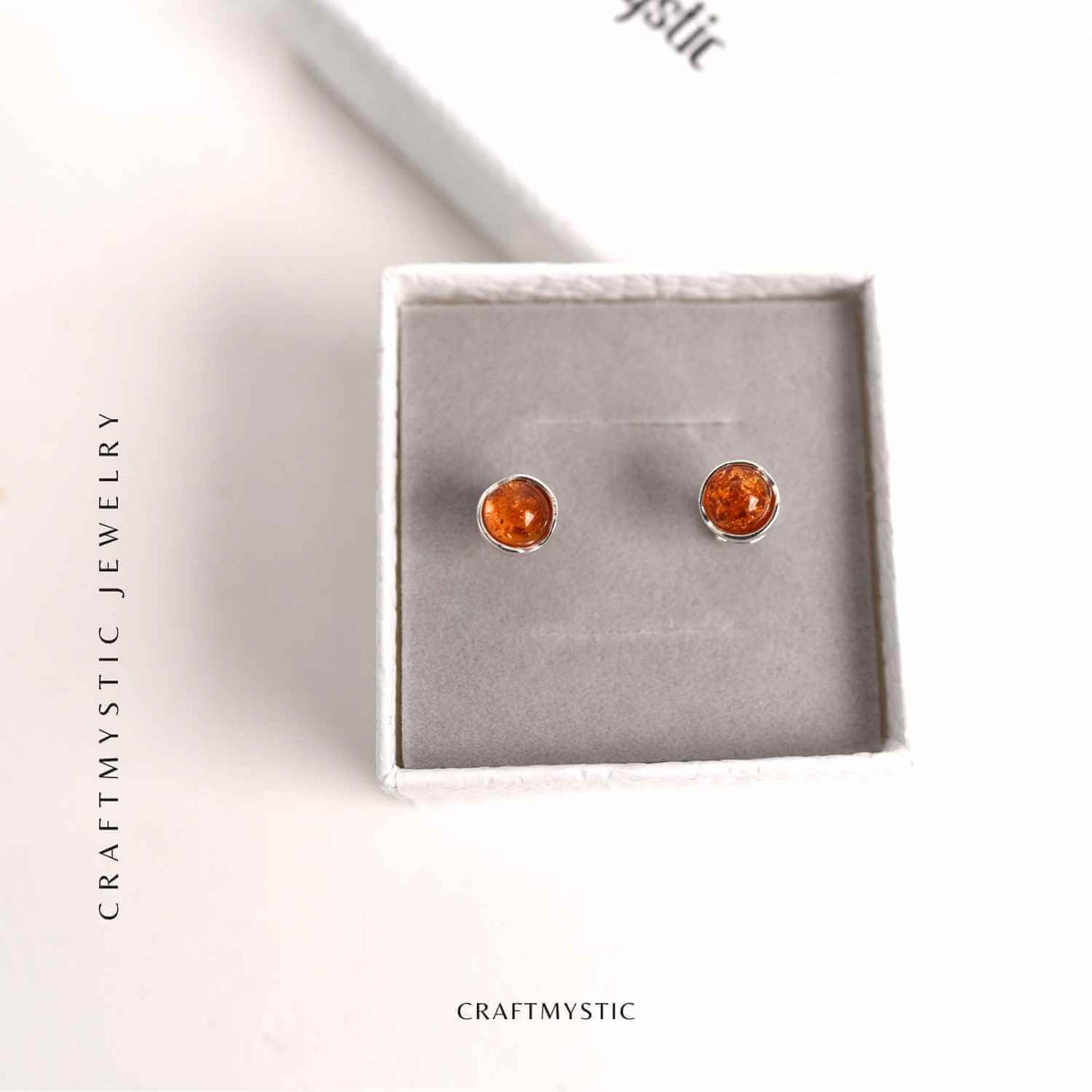 Cercei rotunzi argint 925 cu Chihlimbar Natural – Energie Pozitiva si Eleganta