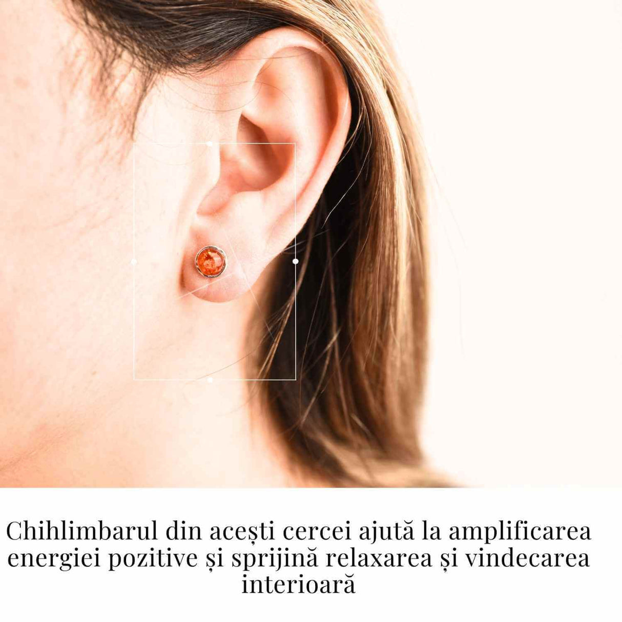 Cercei rotunzi argint 925 cu Chihlimbar Natural – Energie Pozitiva si Eleganta