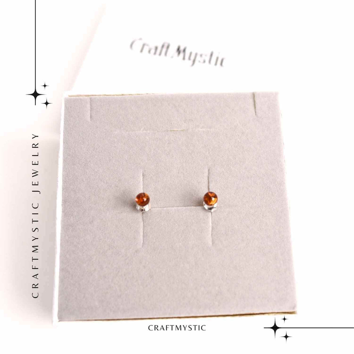 Cercei Argint 925 cu Chihlimbar Bobita