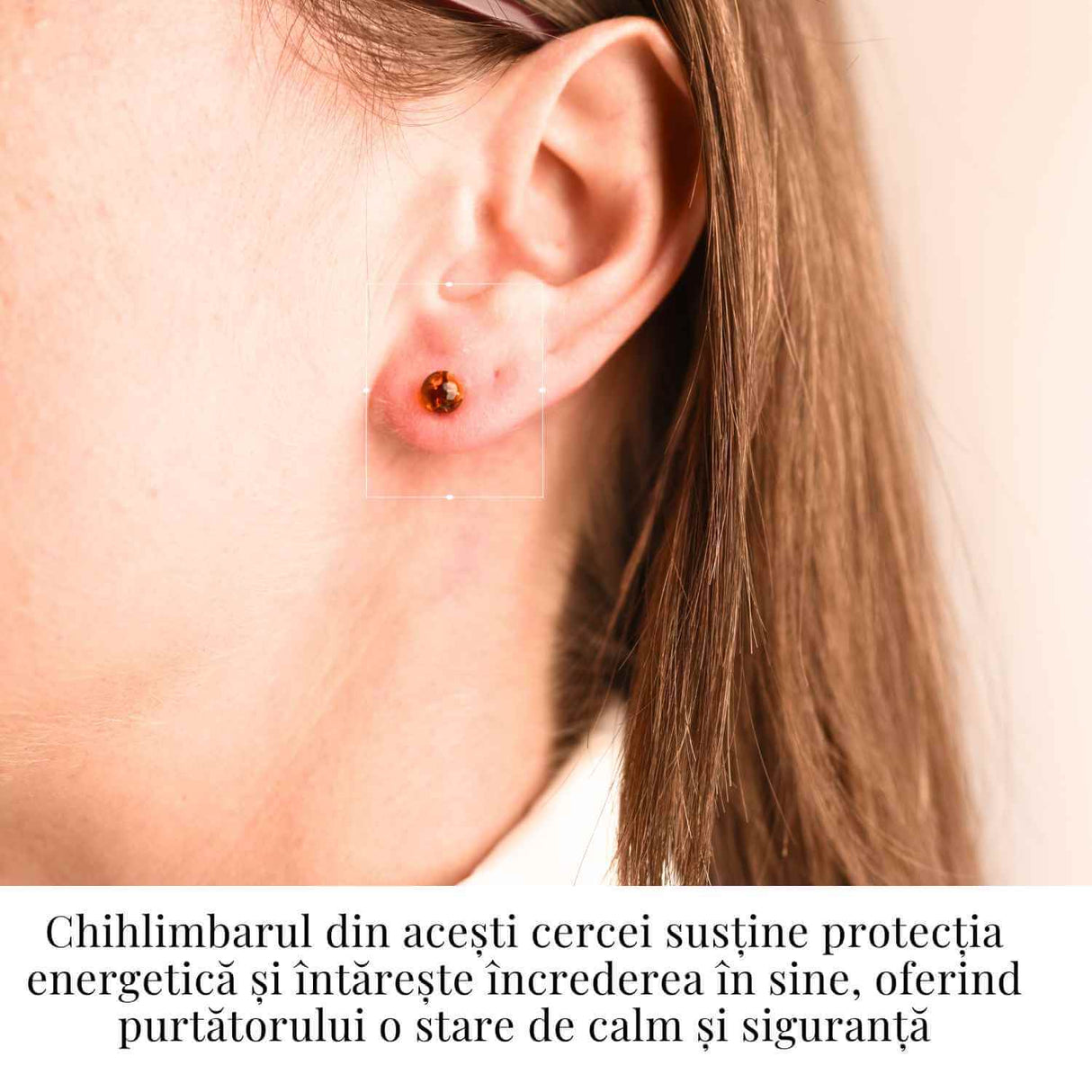 Cercei Argint 925 cu Chihlimbar Bobita