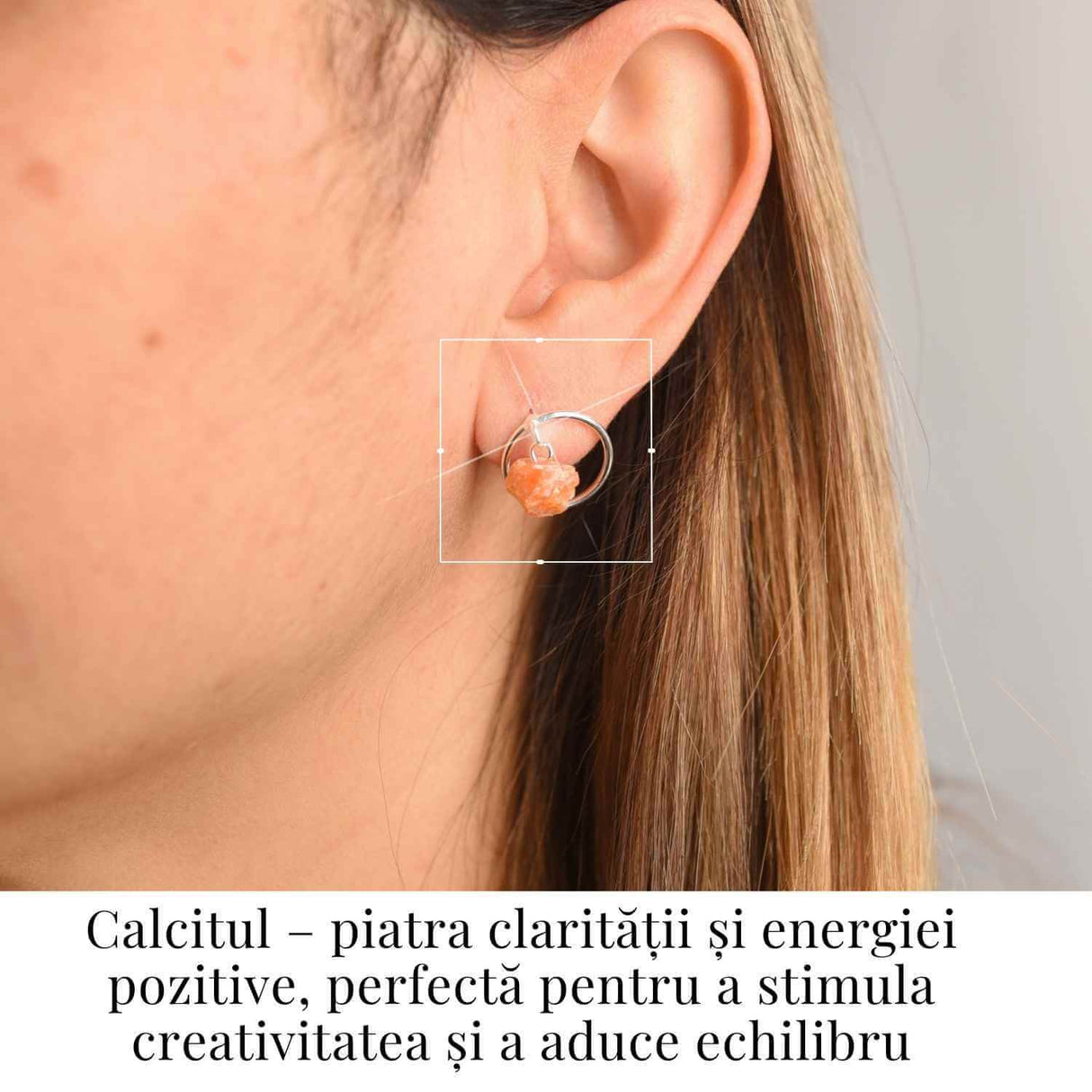 Cercei model sferic cu Calcit Brut – Energie Pozitiva si Echilibru