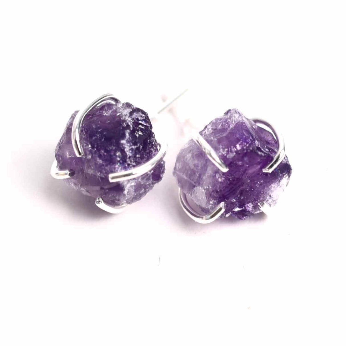 Cercei cu Ametist Brut – Energie Pozitiva si Echilibru Interior