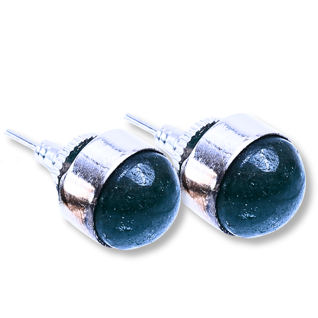 Cercei Eleganti cu Jad Verde, inchidere pe surub, pentru echilibru si protectie