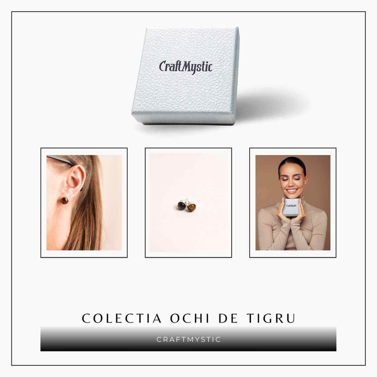 Cercei Eleganti cu Ochi de Tigru Natural - Protectie si incredere