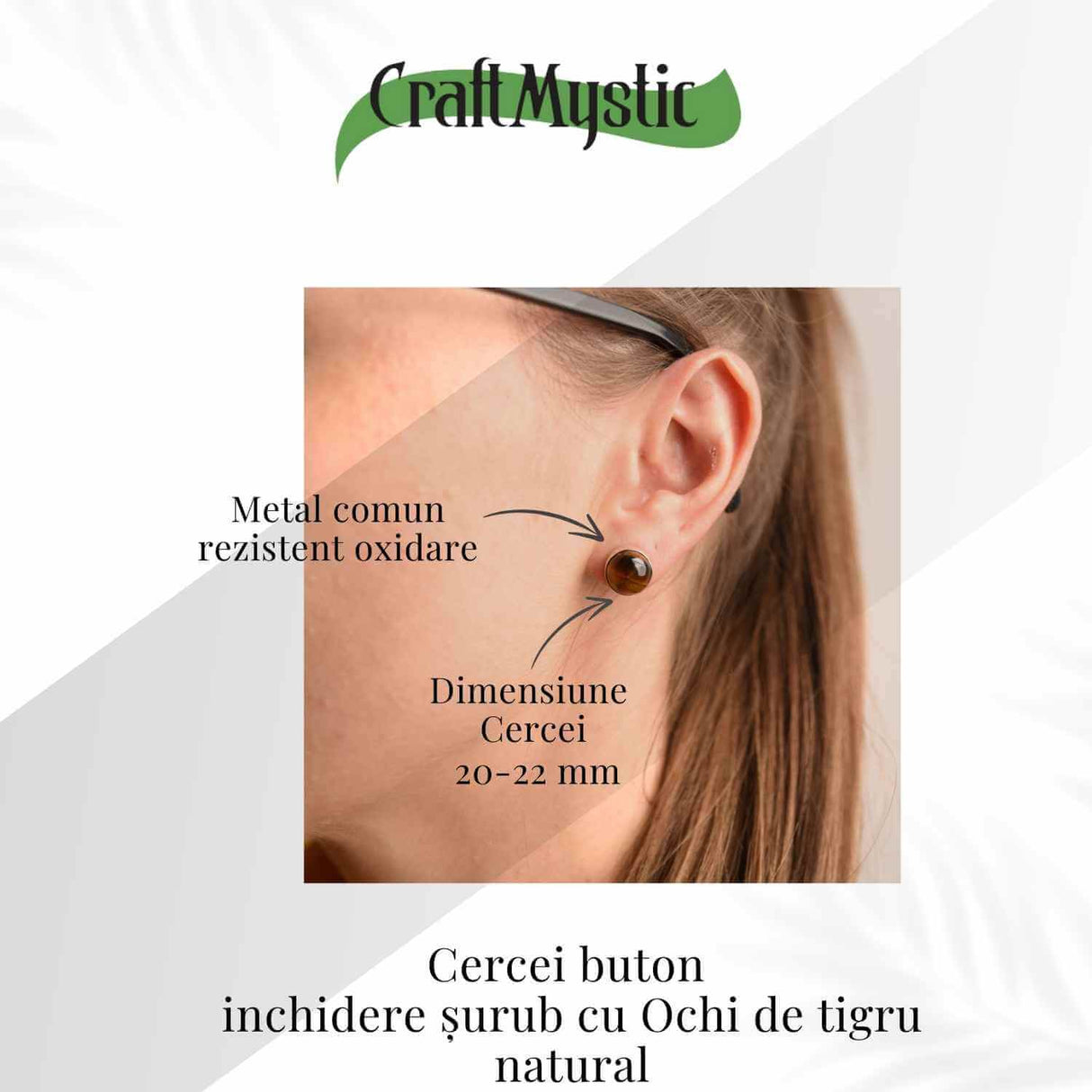 Cercei Eleganti cu Ochi de Tigru Natural - Protectie si incredere