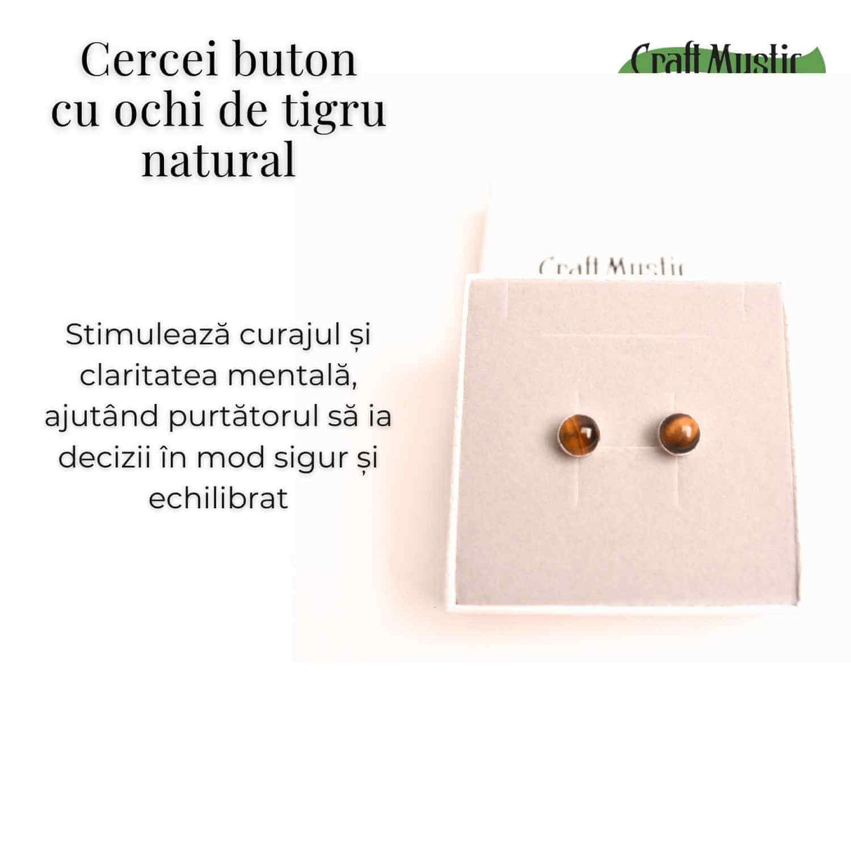 Cercei Eleganti cu Ochi de Tigru Natural - Protectie si incredere