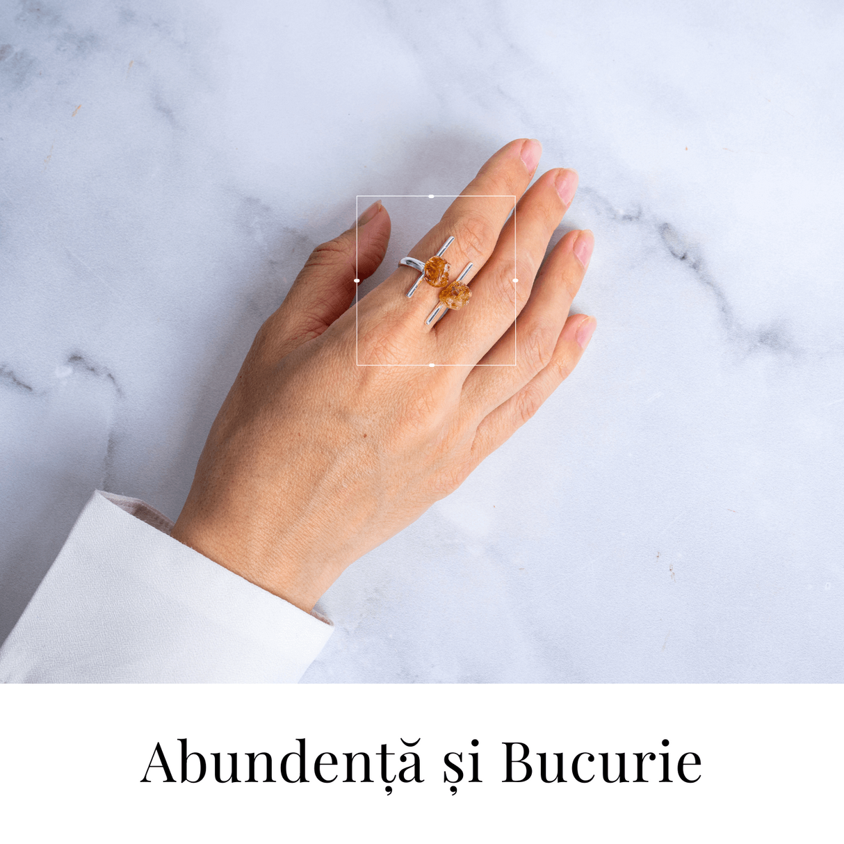 Talismanul succesului – Inel cu citrin brut, piatra prosperitatii