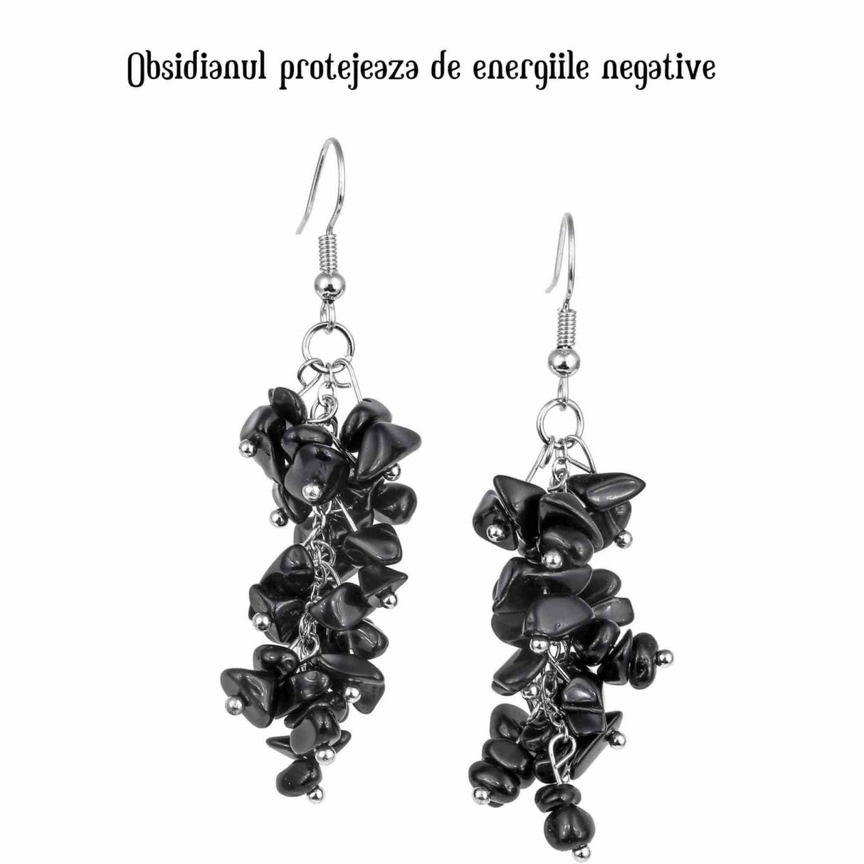 Cercei Sofisticati cu Obsidian