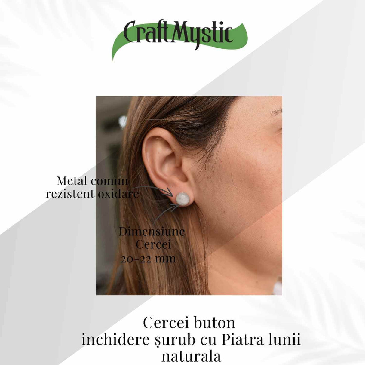 Cercei cu Piatra Lunii Curcubeu - Echilibru si Inspiratie