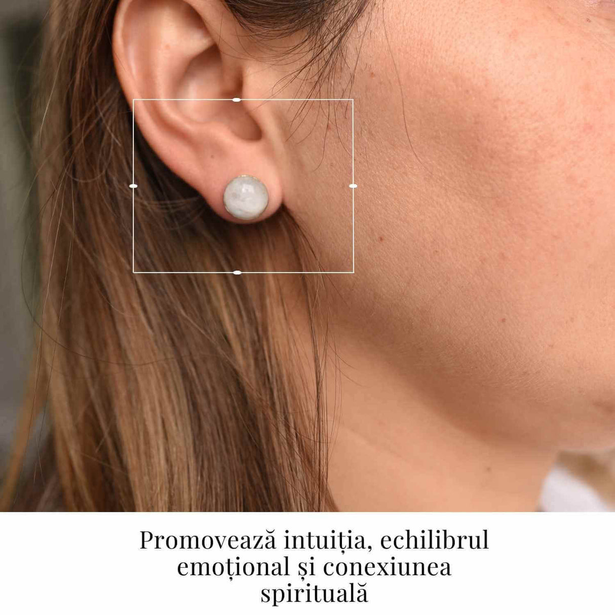 Cercei cu Piatra Lunii Curcubeu - Echilibru si Inspiratie