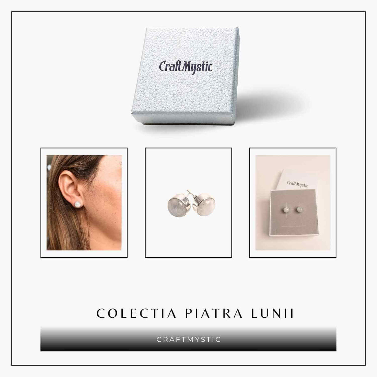 Cercei cu Piatra Lunii Curcubeu - Echilibru si Inspiratie